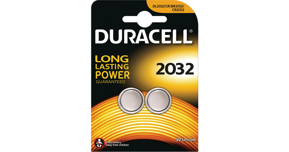 Piles bouton DURACELL Lithium CR2032 2 pcs