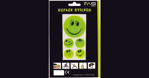 Reflektierende Smileys gelb