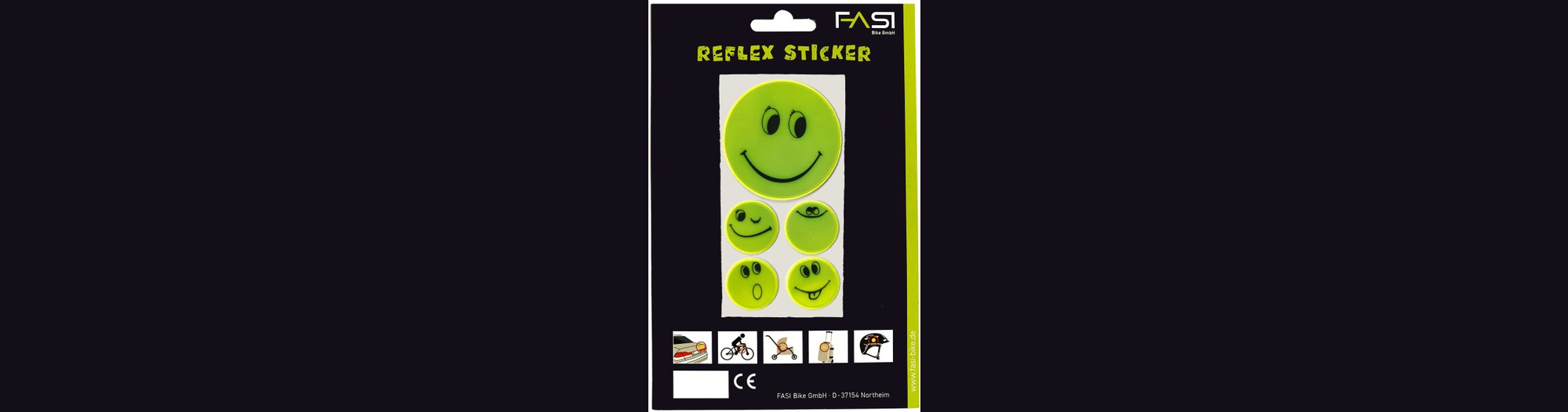 Autocollant réfléchissant Smiley pour enfants