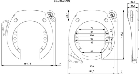 Antivol de cadre + batterie 5755L/DT2 XPlus