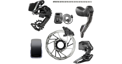 Schaltgruppe Force AXS Double mit Hammerhead GPS